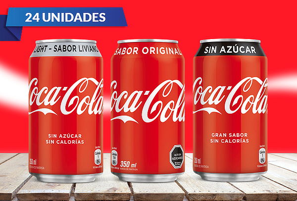 Pack 24 Latas Coca-Cola 350 cc a Elección