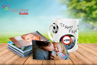 100 Fotos Kodak Express de 10 x 15 cm + Tazón Personalizable