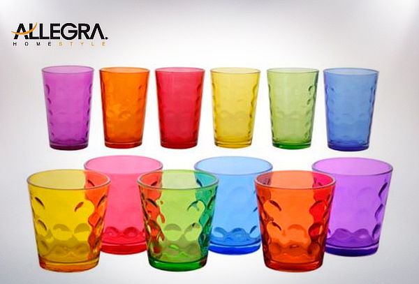  2 Set de 6 Vasos Color Mixed Allegra