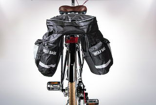 Alforja bicicleta ciclismo triple, impermeable, 48 litros 