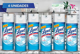 Pack 6 Lysol Desinfectante en Aerosol Crisp Linen