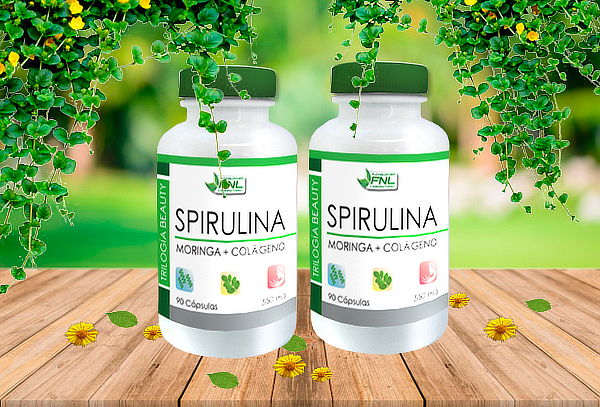 Pack de 2 Frascos de Spirulina + Moringa + Colageno 