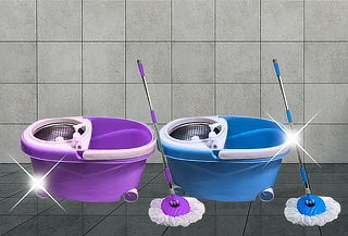 Mopa Giro 360° con Balde con Ruedas + Repuesto en 2 Colores Mopa Giro 360° con Balde con Ruedas + Repuesto en 2 Colores