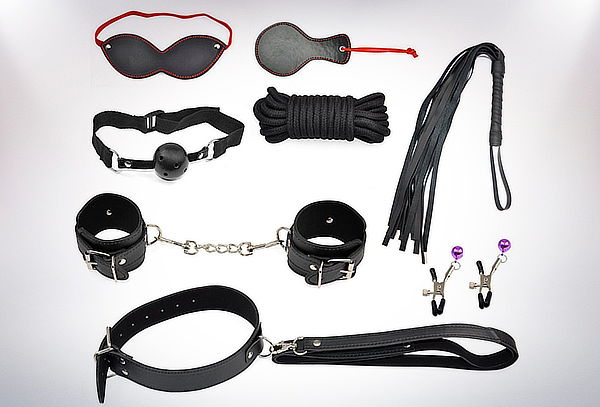 Kit BDSM 10 Piezas Negro