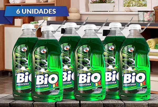 18 LITROS Detergentes Líquido Bio Frescura Bosque Nativo