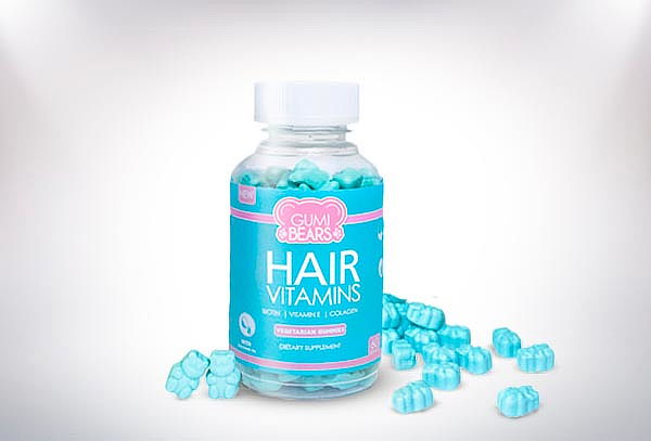 1, 2, 3 o 6 frascos de vitaminas para cabello Gumi Bears 