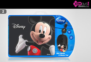 2 x 1 Mouse + Mouse Pad Disney 