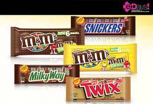 72 Chocolates SNICKERS ®, M&M´S®, MILKY WAY® O TWIX® 
