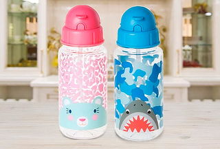 2 Botellas BPA Rosada o Azul para bebé 350 ML