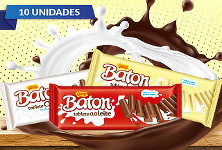 10 Barras de Chocolate Baton a elección