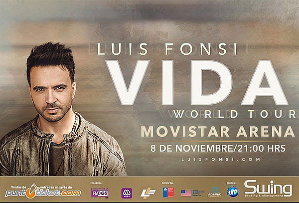 LUIS FONSI! Entrada Platea Alta Golden en Movistar Arena
