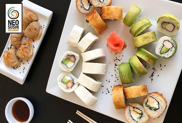 100 Piezas de Sushi + Bebida en Neo Sushi Fusión