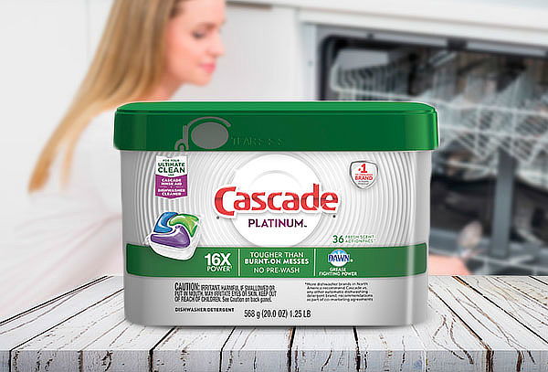 Detergente lavavajilla Cascade Platinum Action 36 Cápsulas.