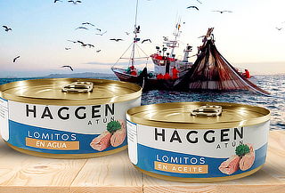 Pack 24 o 48 latas de atún en lomitos marca Häggen