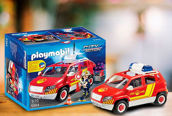 Auto Jefe Bombero Luces y Sonidos Playmobil