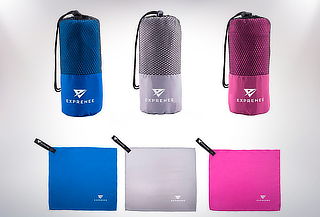 Set de 3 toallas microfibra Exprenee Sport. Color a elección
