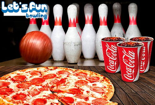 1 Hora de Bowling + Pizza Familiar + 3 Bebidas en Let's Fun