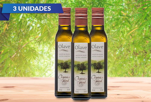 Tripack Aceite de Oliva Extra Virgen Orgánico Olave 250 ml