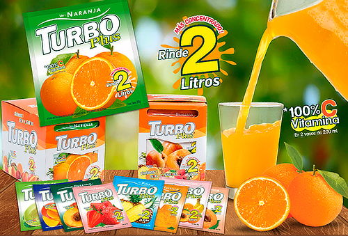 Pack 30 Sobres de Jugo en Polvo Turbo Plus o Turbo Zero