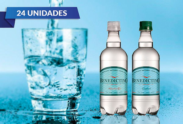 24 Botellas de Agua Purificada Benedictino con gas o sin gas