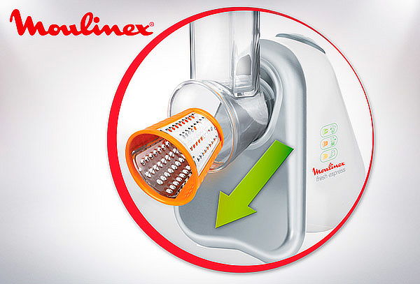 RALLADOR ELÉCTRICO MOULINEX FRESH EXPRESS 200W 3 FUNCIONES