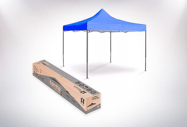 Toldo Tipo Carpa Plegable 3X3 Impermeable Reforzado Azul Genérico 3x3 Azul