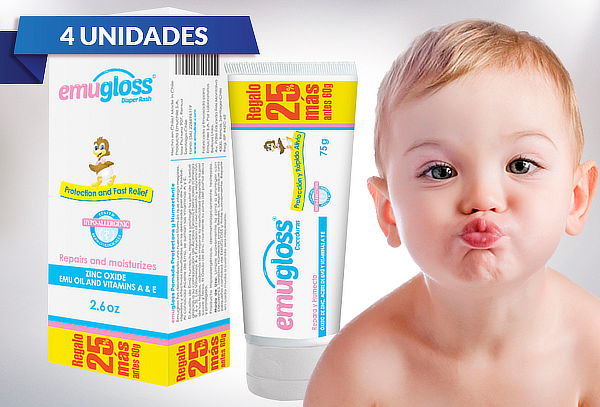 Pack de 4 Pomadas Emugloss 75 ml + 25% Adicional