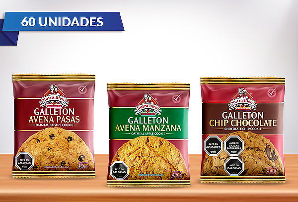 ¡Elige tu favorito! 60 Unidades Galletón Nutra Bien 40 grs.