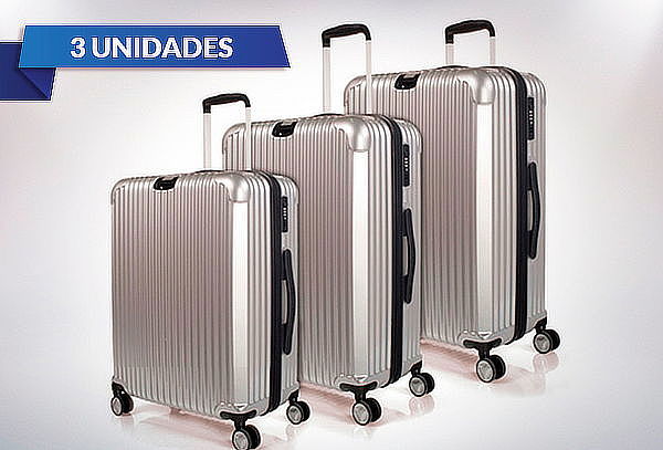 Set de 3 Maletas Rígidas con Ruedas 360º