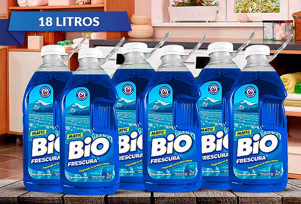 18 Litros Detergente Líquido Bio Frescura, aroma a elección