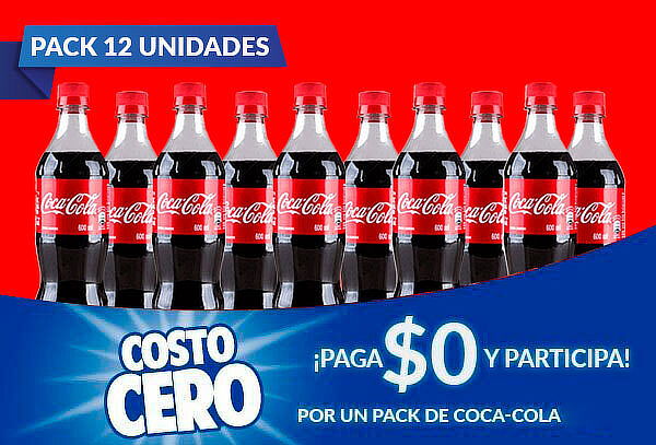 Se uno de los 10 Ganadores de 1 Pack con 12 Coca Cola 591ml