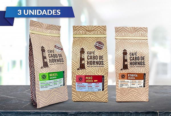 Pack de 3 Unidades de Café 250 gr Cabo de Hornos