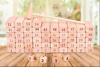 Torre Bloques Madera, Números 