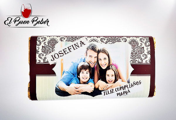 Chocolate de Leche con Etiqueta personalizada para Regalo