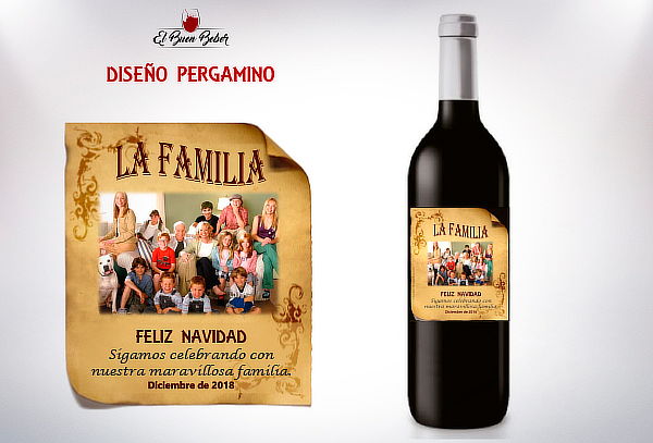 Vino con Etiqueta Personalizada para Regalo