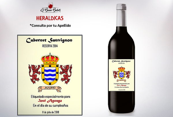 Vino con Etiqueta Personalizada para Regalo