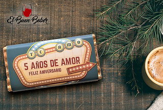 Chocolate de Leche con Etiqueta personalizada para Regalo