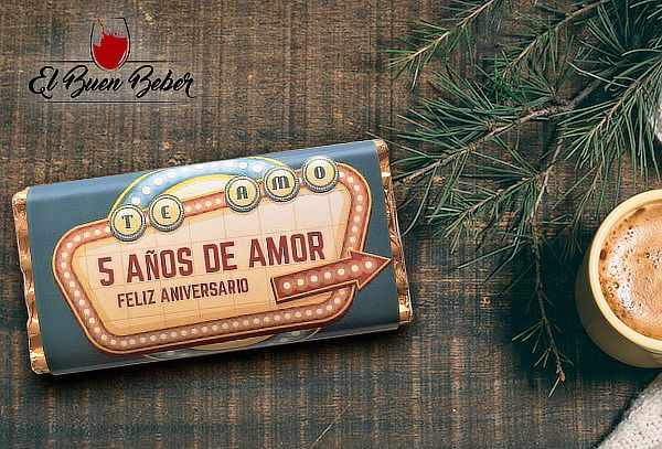 Chocolate de Leche con Etiqueta personalizada para Regalo