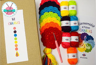 Kit de Tejido a Crochet Chakras en Mándalas + Despacho Inc