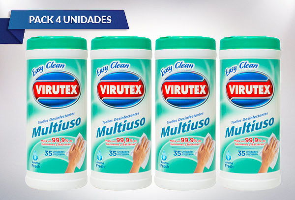 Toallitas Desinfectantes Virutex Multiuso 35 un.