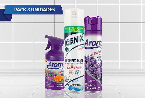 Pack Desodorantes Ambientales Arom-Igenix 3 Unidades