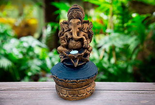 ¡Imperdible! Figura Ganesha Portavela Ziña 44 cm