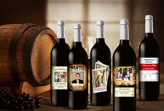 Vino con Etiqueta Personalizada para Regalo