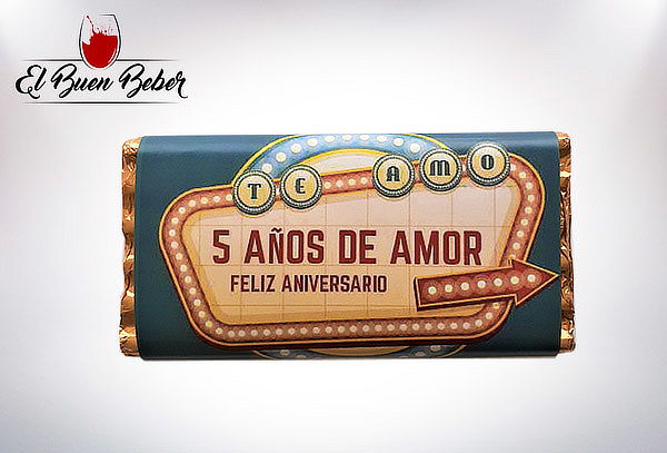 Chocolate de Leche con Etiqueta personalizada para Regalo