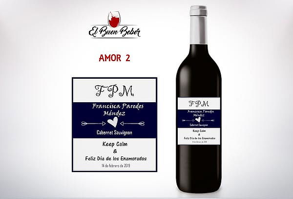 Vino con Etiqueta Personalizada para Regalo