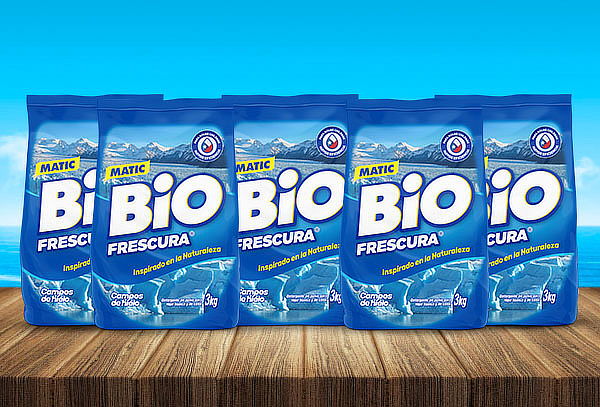 Pack 18kg  Detergente en Polvo BioFrescura Campos de Hielo