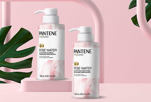 Pack 1 Shampoo y 2 Acondicionador Pantene Premium Rose Water