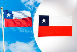 Bandera de Chile 120x180 Estampada doble costura
