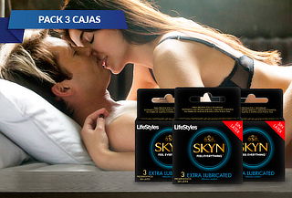 Pack 3 Preservativos Skyn Lifestyles Extra Lubricated x3