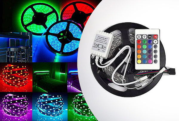 1 o 2 Cinta LED 5 Mts Colores + Control Remoto USB